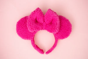 Hot Pink Sherpa Ears